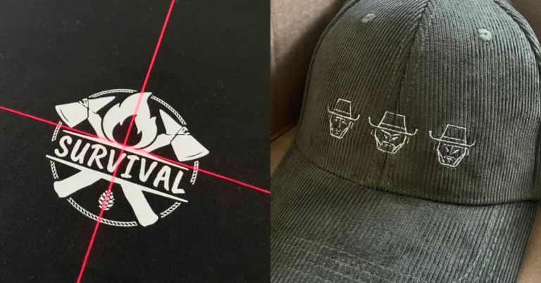 Técnicas de personalização de roupa: DTF e bordado em chapéu e tecido.