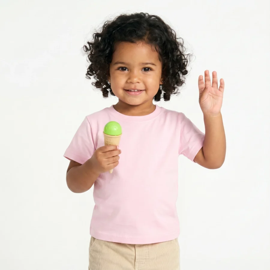 T-shirt Baby personalizável, vista de frente