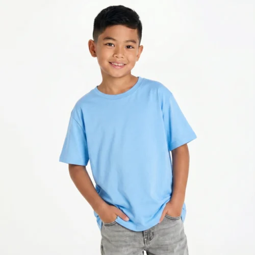 Boy wearing a kids' t-shirt